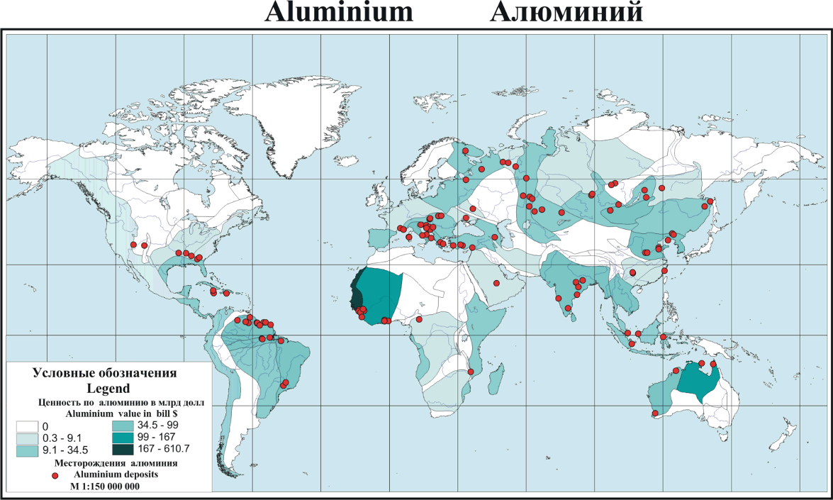 Бокситы в россии карта