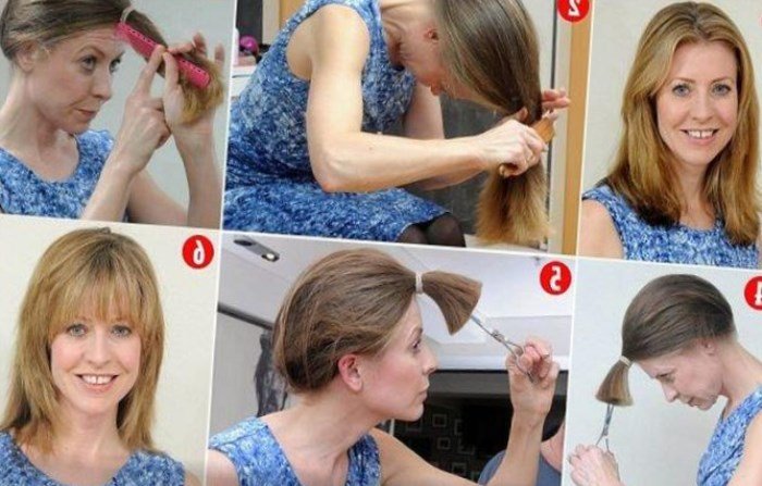 Как самой подстричь волосы лесенку или каскад
