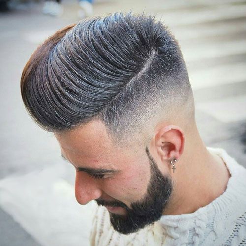 Low skin high fade comb over
