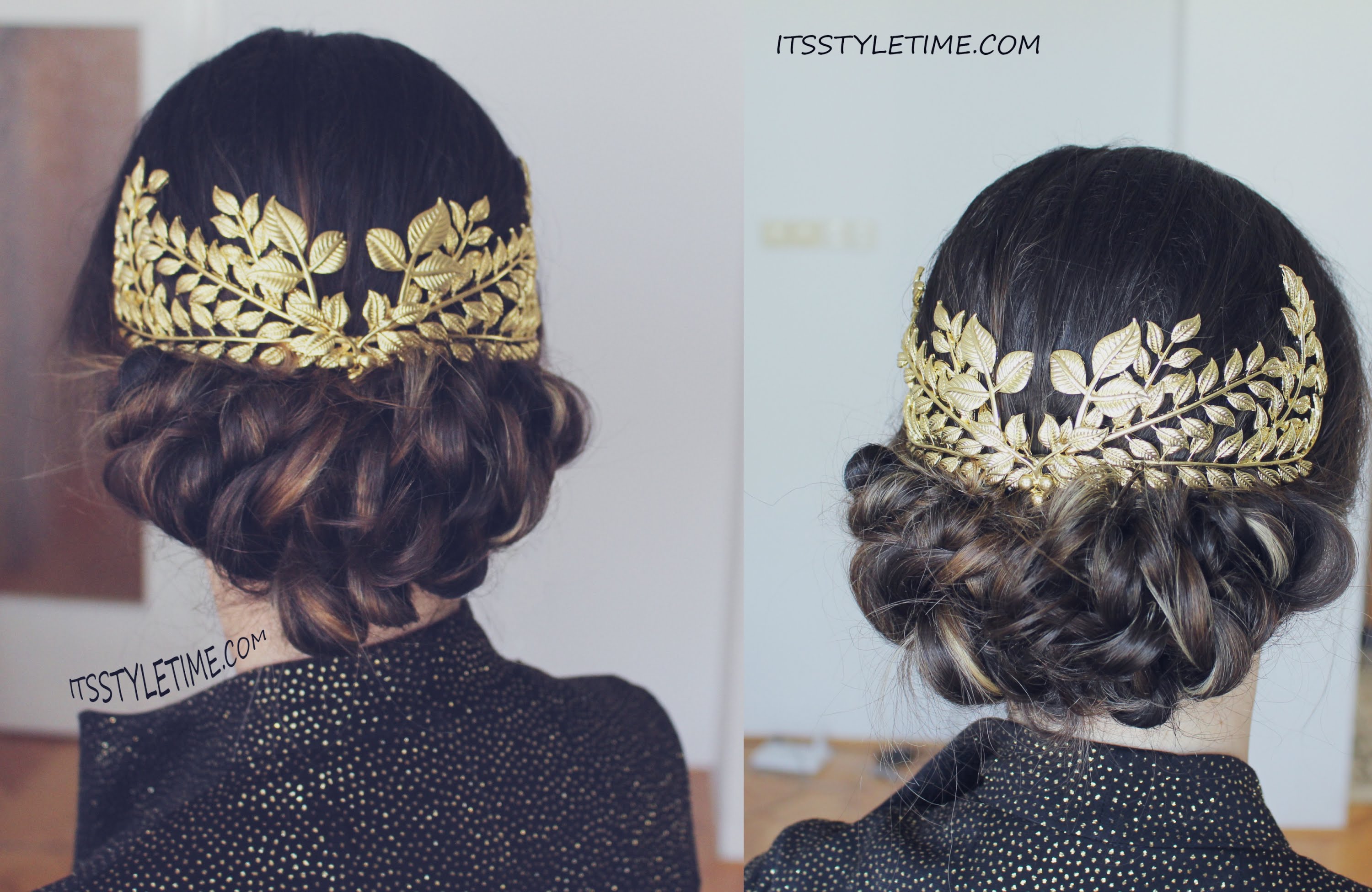 Great gatsby inspired low bun diy