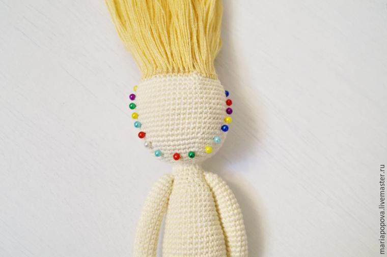 Делаем волосы вязаной кукле, фото № 9