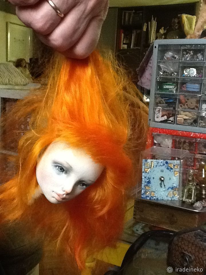 «Вживляем» волосы в кукольную голову, фото № 14