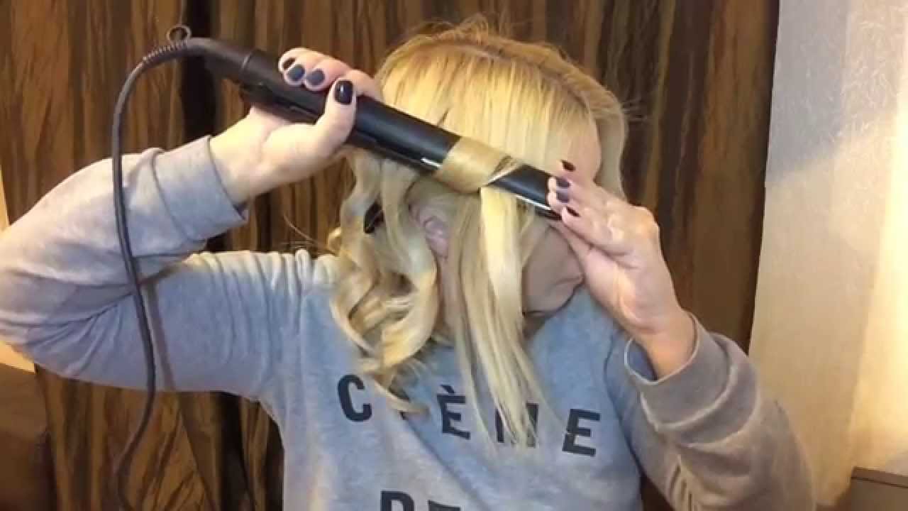 Как накрутить волосы выпрямителем philips