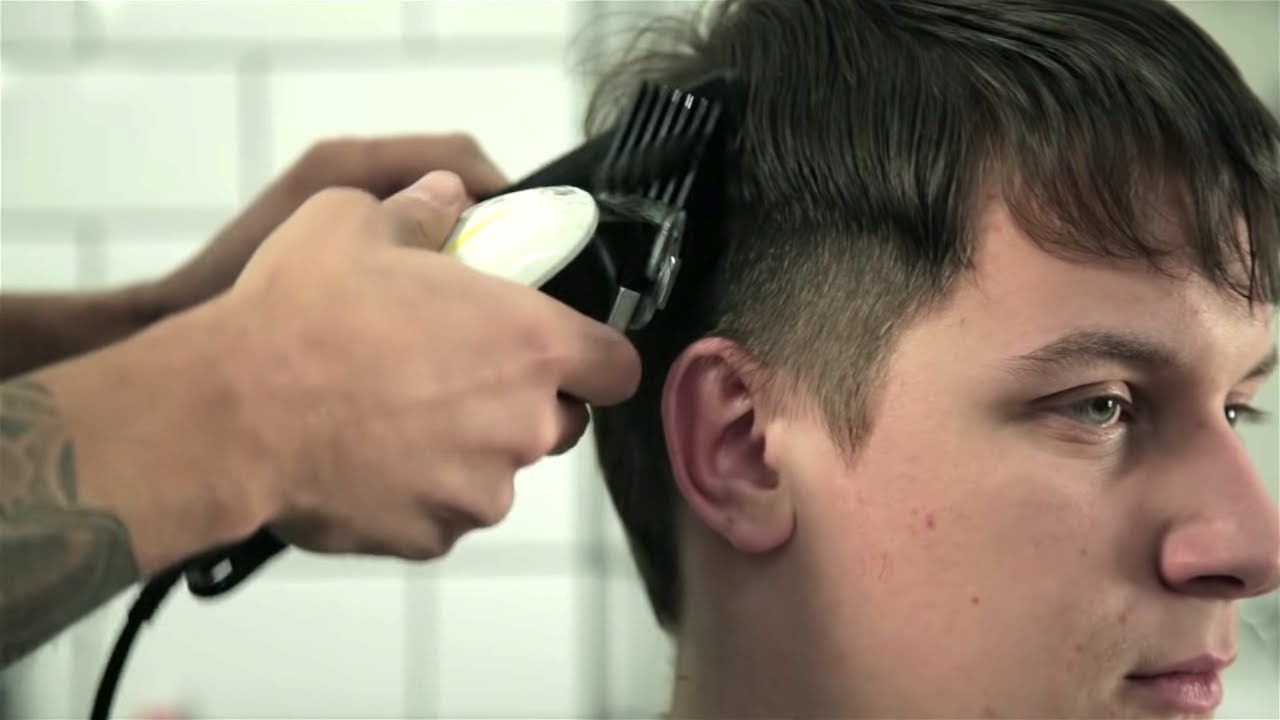 Как подстригать машинкой мужчину видео. 4 Насадка для стрижки. Номад барбер. Как подстричь волосы машинкой мужчине. Clipper Haircut.