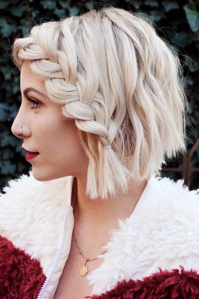 Beautiful Short Braided Hair #braids #shorthair