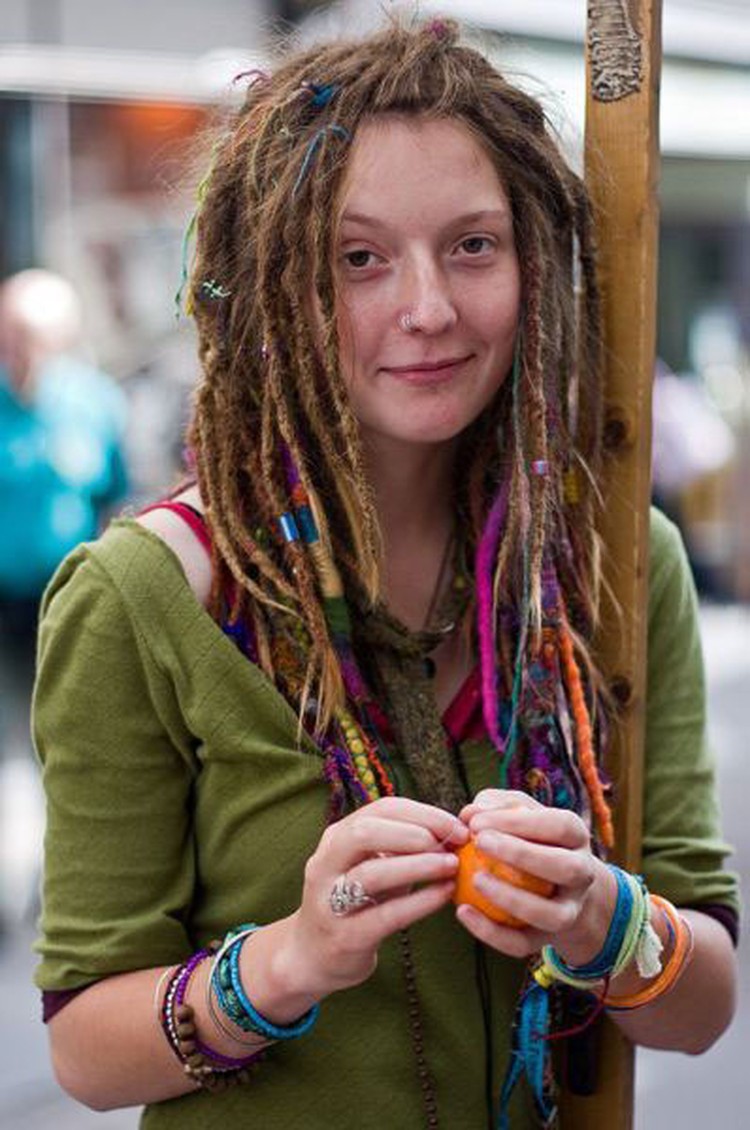 Raven with dreads