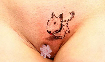 Интимная татуировка "Чайка"