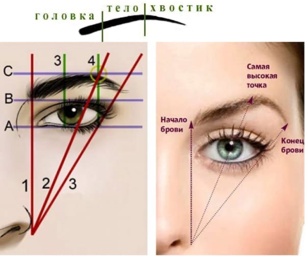 Архитектура бровей нитью и пастой