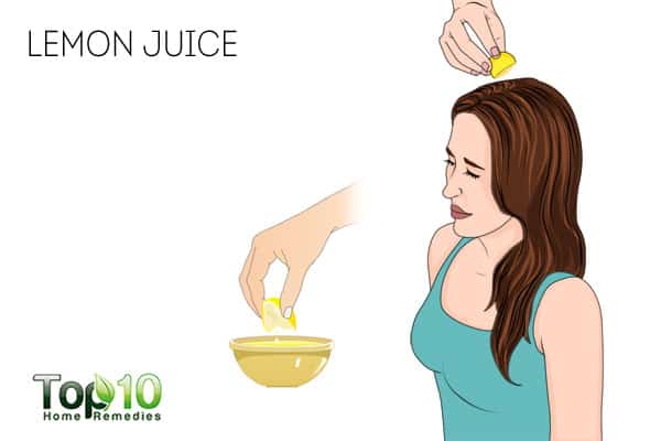 Use lemon juice to treat scalp sores